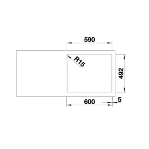 Kích thước của Chậu rửa bát Hafele Plenta 6 570.27.199