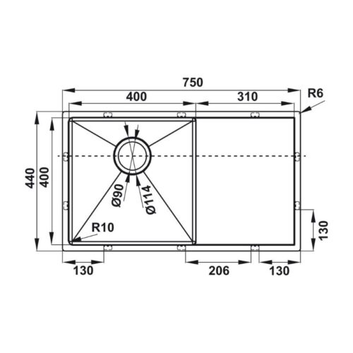 thông số kỹ thuật của Bộ chậu rửa và phụ kiện Hafele HS21-SSD1S60 567.94.019
