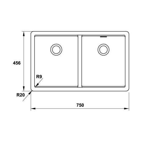 Chậu rửa bát đá Hafele HS20-GEN2S80 570.30.310