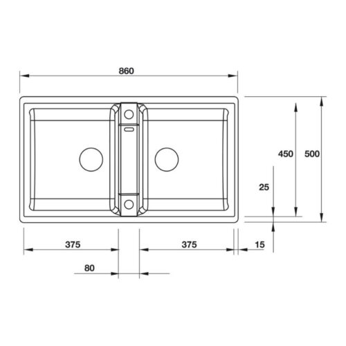 kích thước của Chậu rửa chén bát Hafele 567.68.340