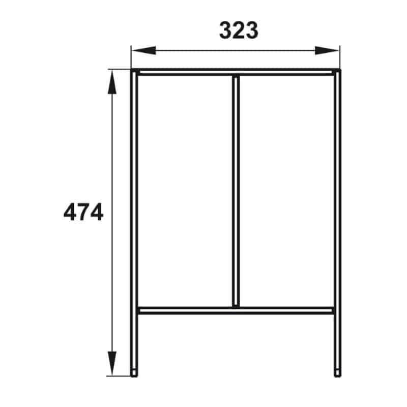Kích thước bộ khay chia ngăn kéo Hafele 552.52.803 Kích thước bộ khay chia ngăn kéo Hafele 552.52.803