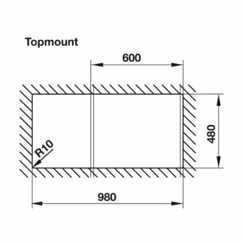 Chậu rửa bát đá Hafele HS19-GED1R60 570.36.550