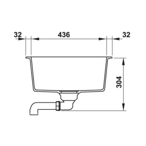 Chậu rửa bát đá Hafele HS20-GED1R60 570.30.340