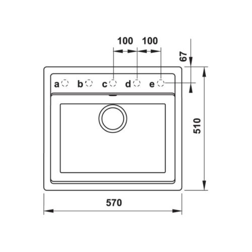Chậu rửa bát đá Hafele HS20-GEN1S60 570.34.370
