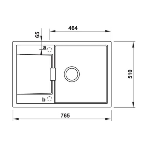 Chậu rửa bát đá Hafele HS20-GKD1S60 570.30.130