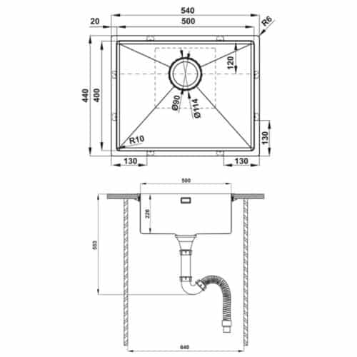 Chậu rửa bát Hafele HS21-SSN1S60 567.96.300