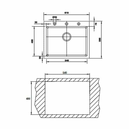 Chậu rửa chén bát Hafele HS G6150 565.84.271