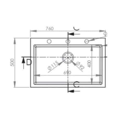 Chậu rửa chén bát Hafele HS G7650 565.84.381