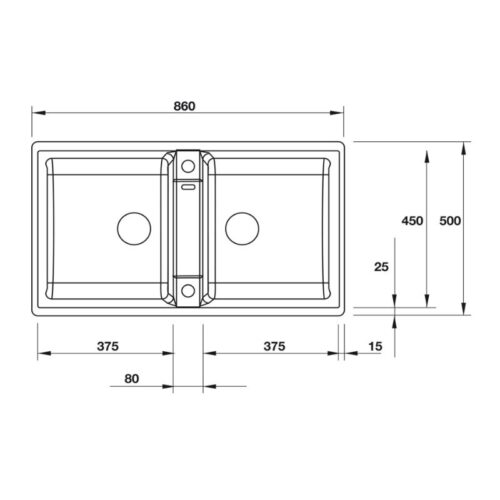 Chậu rửa bát đá Hafele Blancozia 9 567.68.349