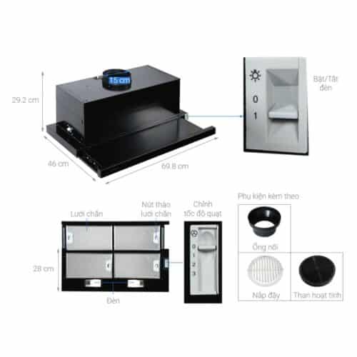 Thông số Máy hút mùi Hafele HH-SG70A 533.89.021