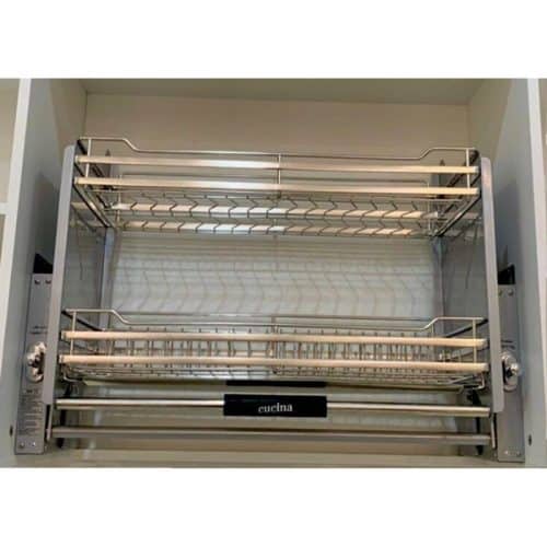 Ảnh thực tế rổ chén đĩa di động lướt dẹt LENTO Cucina Hafele 504.76.215 mạ chrome