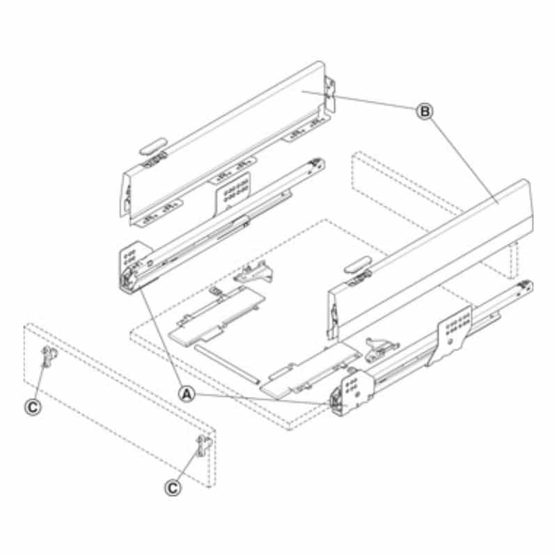Lắp đặt Bộ ngăn kéo Hafele 513.31.335 Matrix Box P50 16/115/1200/500 mm xám đậm Lắp đặt Bộ ngăn kéo Hafele 513.31.335 Matrix Box P50 16/115/1200/500 mm xám đậm