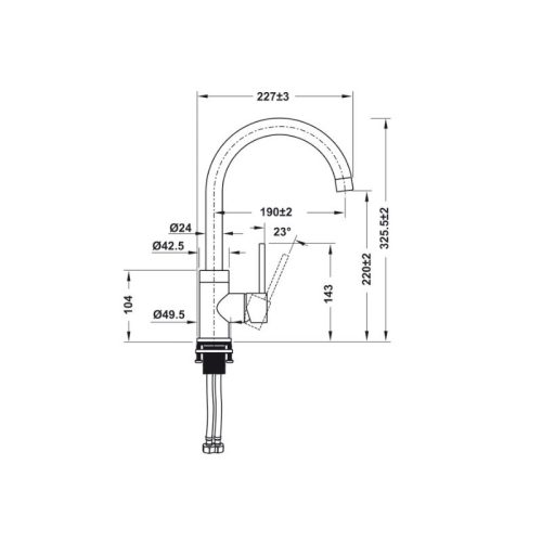 Thiết kế của vòi rửa Hafele 577.56.300